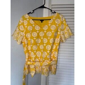 Talbots V Neck Floral Top - Size 12